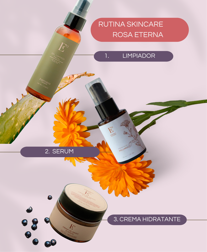 RUTINA SKINCARE PIELES MADURAS ANTIAGE ROSA ETERNA