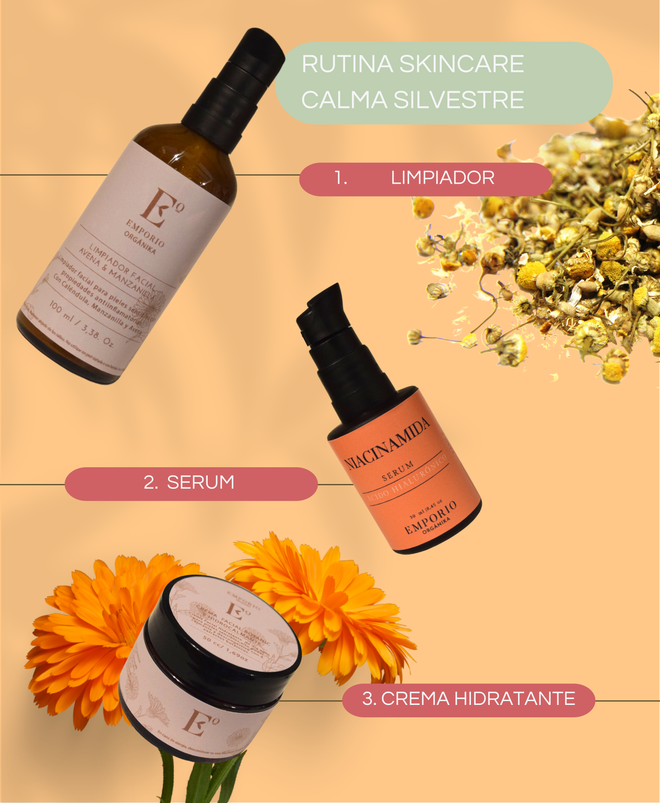 RUTINA SKINCARE PIELES SENSIBLES CALMA SILVESTRE