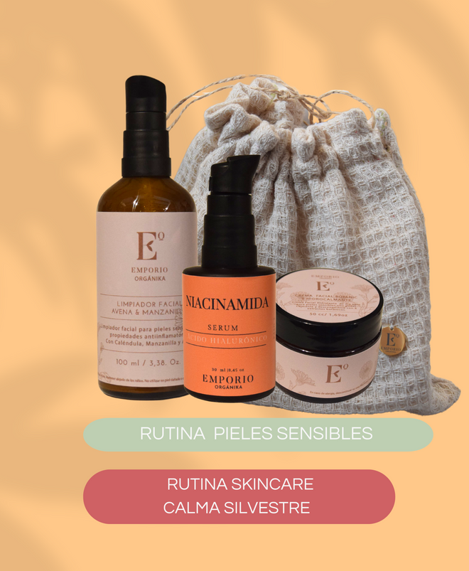 RUTINA SKINCARE PIELES SENSIBLES CALMA SILVESTRE