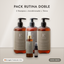 Pack Rutina Doble Fortalecedora: 2 shampoos, acondicionador y tónico